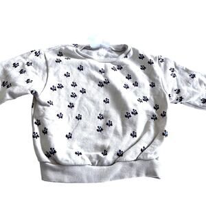 Zara girls neutral floral sweatshirt 18-24 months